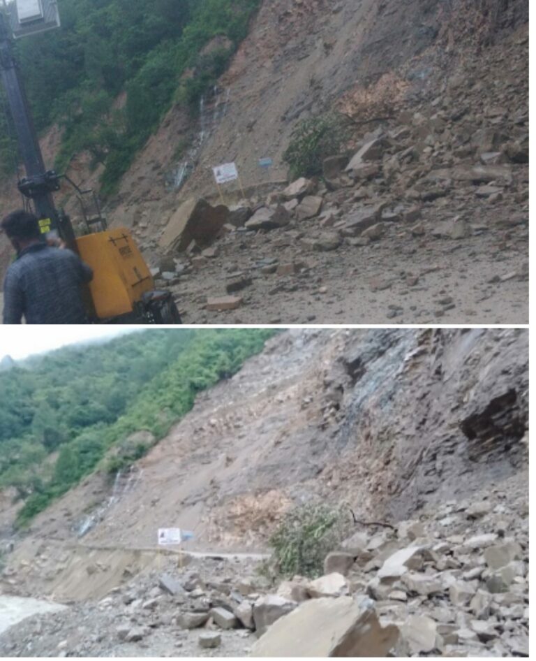 भारी वर्षा, भूस्खलन से उत्तराखंड में सामान्य जीवन बाधित ।