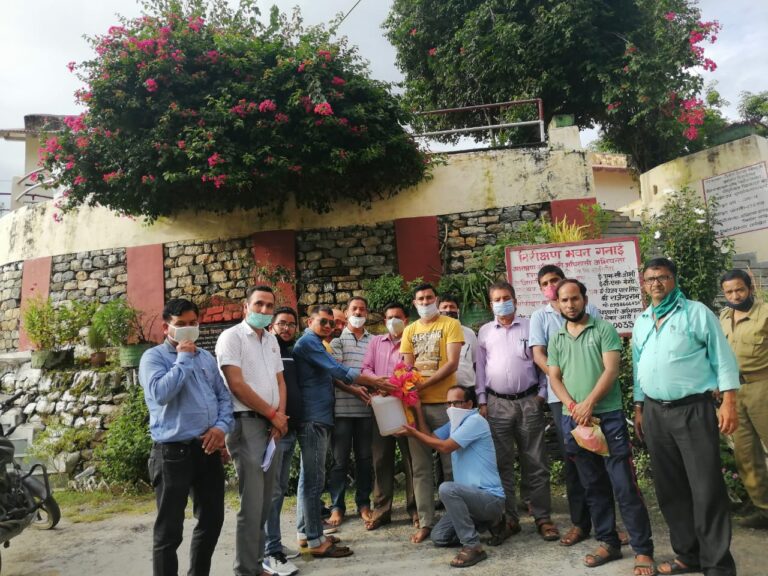 चौखुटिया पहुंची कर्मचारियों की गंगा जल कलश यात्रा