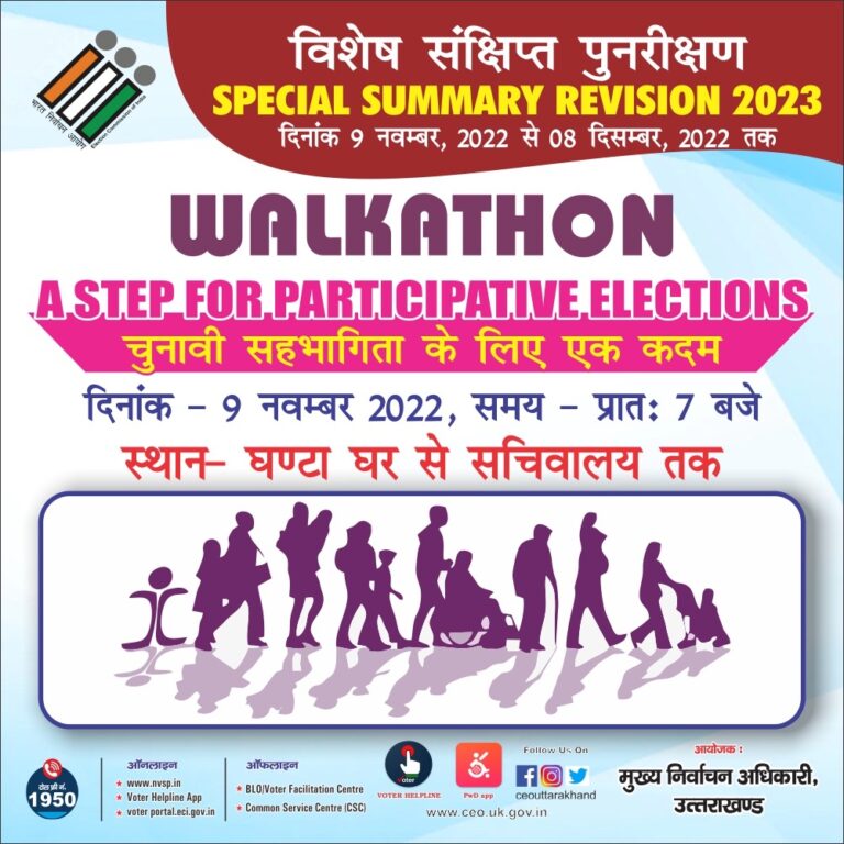 भारत निर्वाचन आयोग के निर्देश पर विशेष संक्षिप्त पुनरीक्षण नौ नवंबर से प्रारंभ होगा।