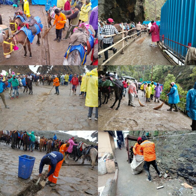 जिलाधिकारी मयूर दीक्षित ने  श्री केदारनाथ धाम में साफ-सफाई व स्वच्छता का विशेष ध्यान रखने व निरंतर साफ-सफाई व्यवस्था के लिए नगर पंचायत केदारनाथ एवं सुलभ इंटरनेशनल के अधिकारियों को निर्देश दिए कि धाम में स्वच्छता बनी रहे।