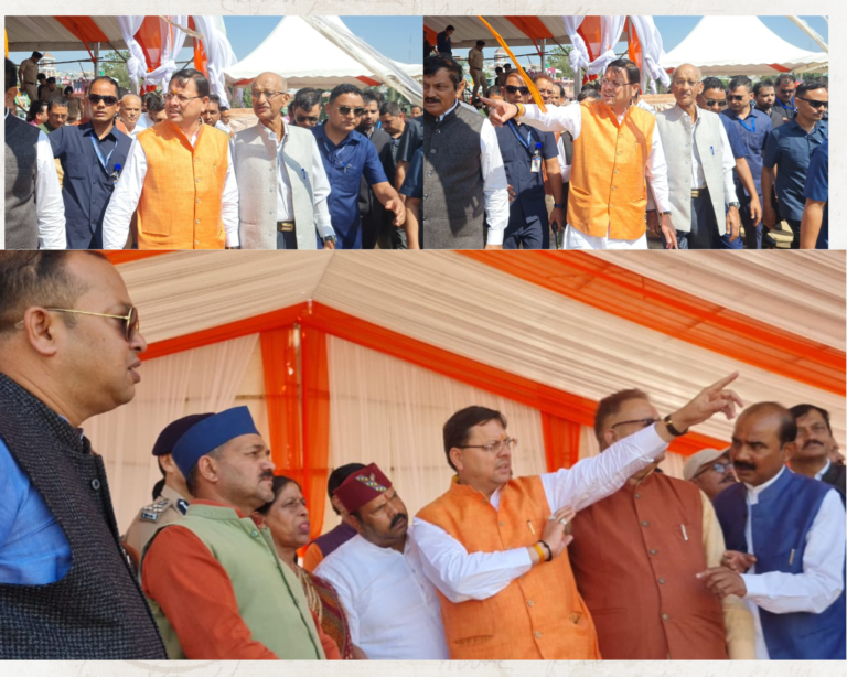 मुख्यमंत्री श्री पुष्कर सिंह धामी ने प्रधानमंत्री श्री नरेंद्र मोदी के   पिथौरागढ़ भ्रमण के दृष्टिगत नैनी सैनी एयरपोर्ट पर वायुयान लैंडिंग व्यवस्था, सुरक्षा व्यवस्था एवं अन्य व्यवस्थाओं का जायजा लिया।