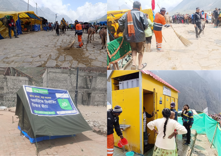 श्री केदारनाथ धाम में दर्शन करने आ रहे तीर्थ यात्रियों को साफ स्वच्छ वातावरण उपलब्ध हो इसके लिए यात्रा मार्ग से लेकर केदारनाथ धाम तक निरंतर हो रही है साफ-सफाई व्यवस्था l
