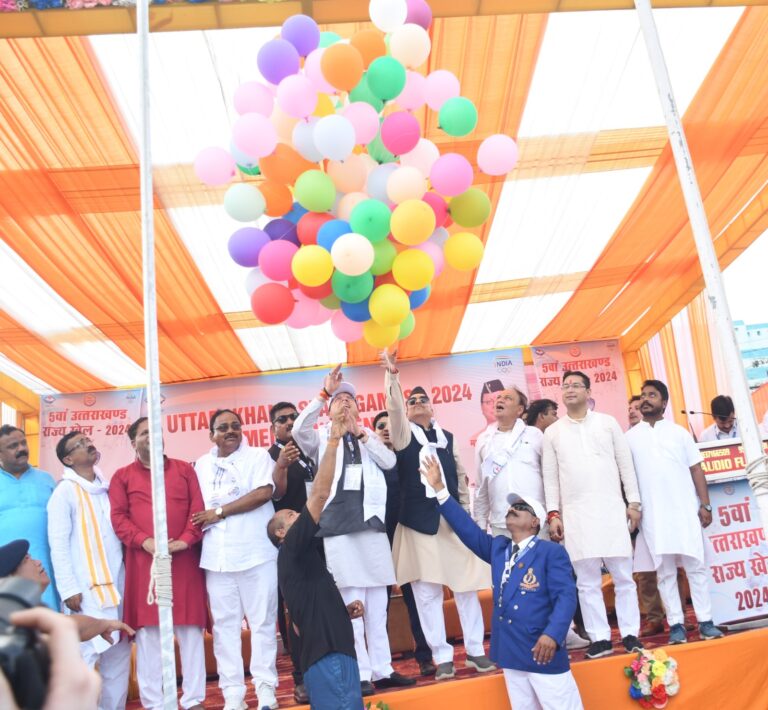 मुख्यमंत्री श्री पुष्कर सिंह धामी ने किया पंचम राज्य ओलम्पिक खेलों का शुभारंभ।