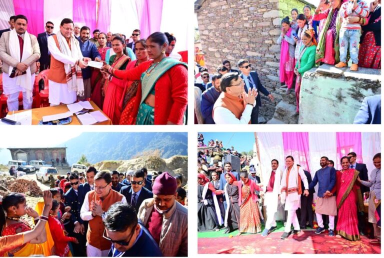 गैरसैंण के एतिहासिक गांव सारकोट पहुंच कर मुख्यमंत्री श्री पुष्कर सिंह धामी ने सुनी जन समस्याएं, गांव के विकास के लिए की घोषणाएं।