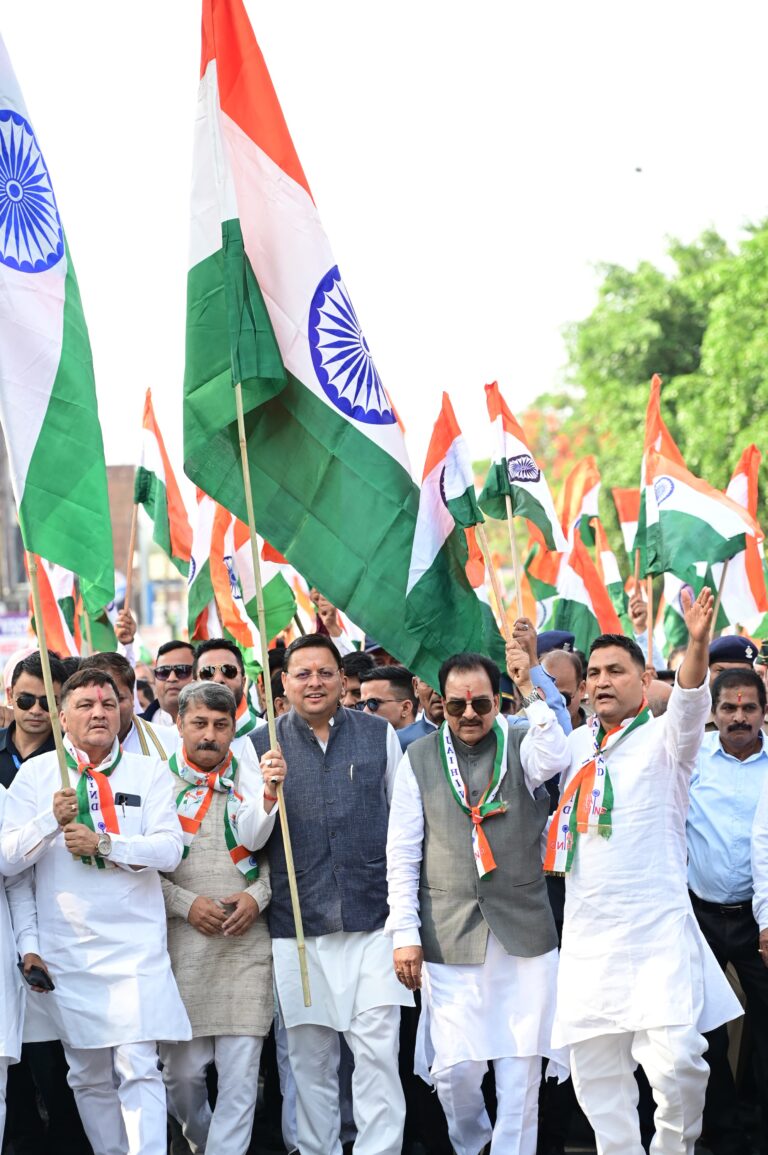 मुख्यमंत्री पुष्कर सिंह धामी के नेतृत्व में “तिरंगा शौर्य सम्मान यात्रा” का हल्द्वानी में भव्य आयोजन किया गया l