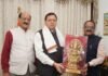 मुख्यमंत्री धामी से मध्य प्रदेश के कैबिनेट मंत्री राकेश शुक्ला ने की शिष्टाचार भेंट l