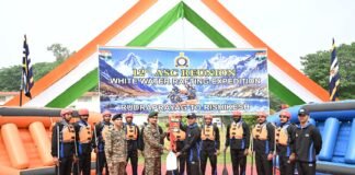 आर्मी सर्विस कोर व्हाइट वॉटर राफ्टिंग एक्सपीडिशन 2026 को देहरादून से हरी झंडी दिखाकर रवाना किया गया l