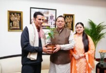 मुख्यमंत्री पुष्कर सिंह धामी से प्रसिद्ध फिल्म अभिनेता अक्षय कुमार ने की शिष्टाचार भेंट l